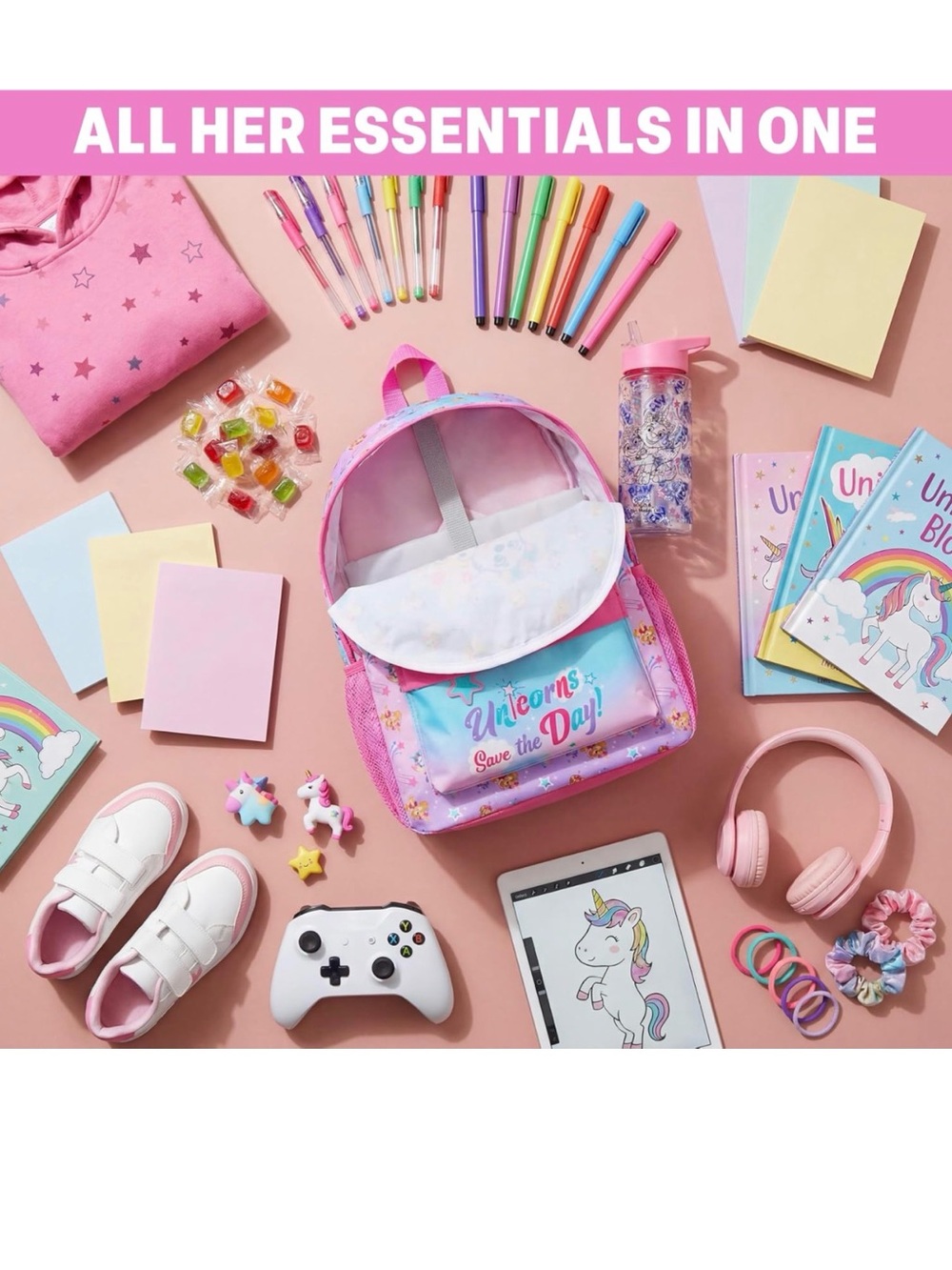 Paw Patrol  Kids Backpack Set in Pink & Purple SYKE & EVEREST NEW - Picture 6 of 6